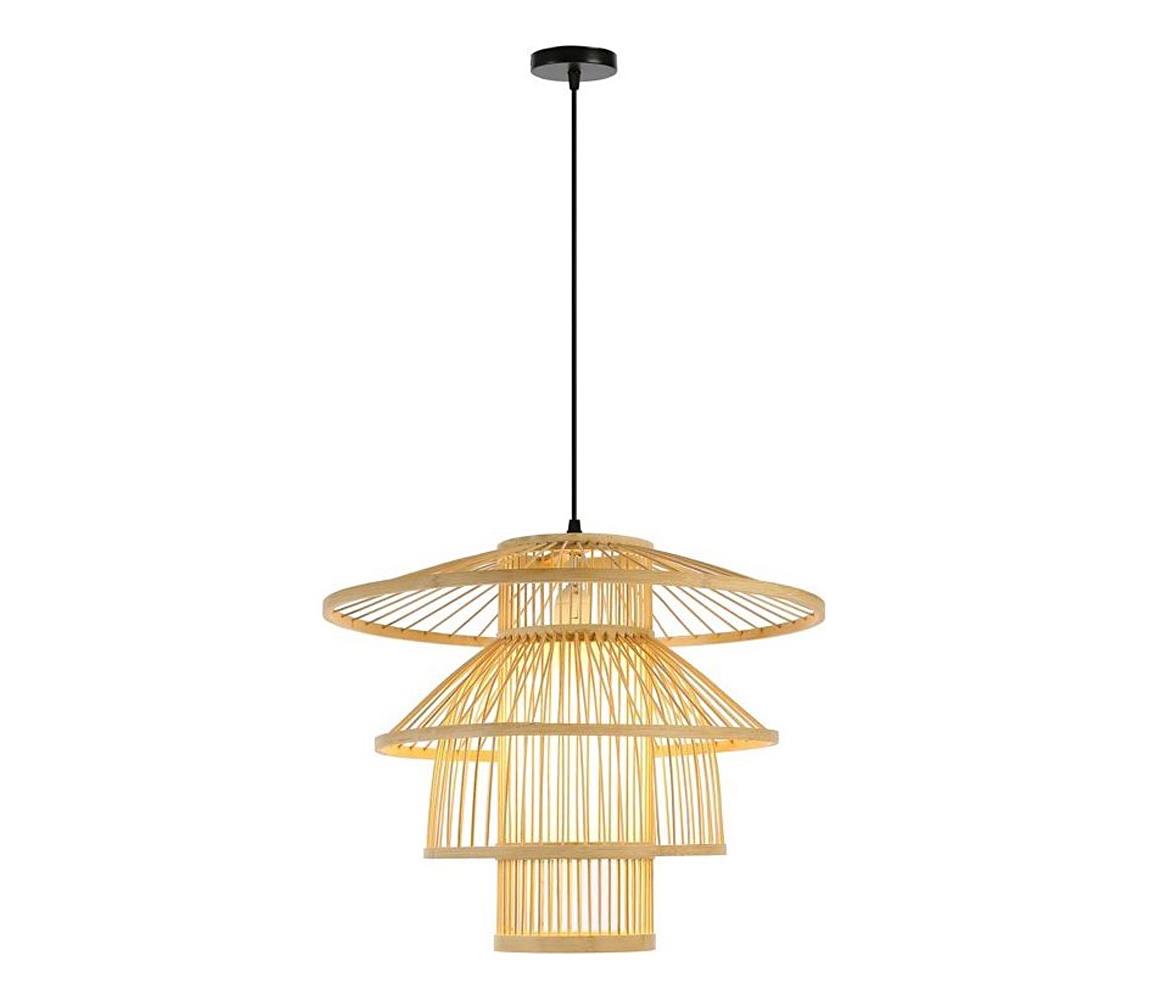 08255L - Luster na lanku PINCHOS 1xE27/40W/230V pr. 50 cm bambus