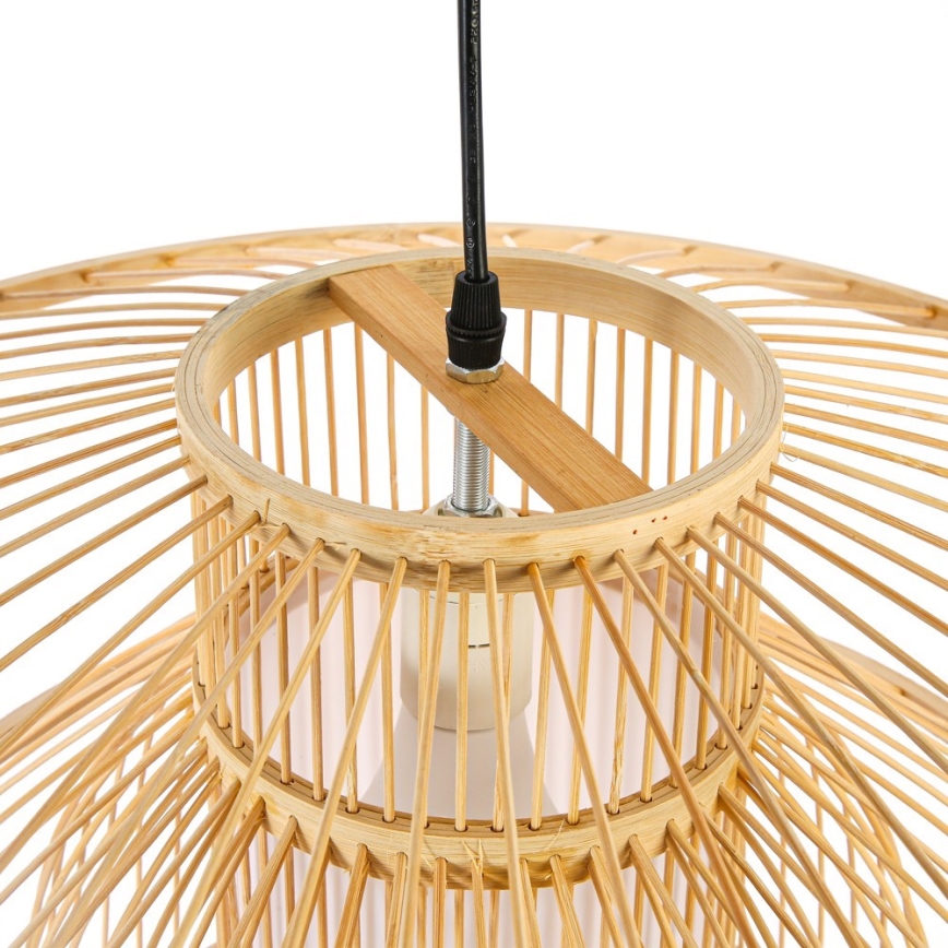 Luster na lanku PINCHOS 1xE27/40W/230V pr. 50 cm bambus