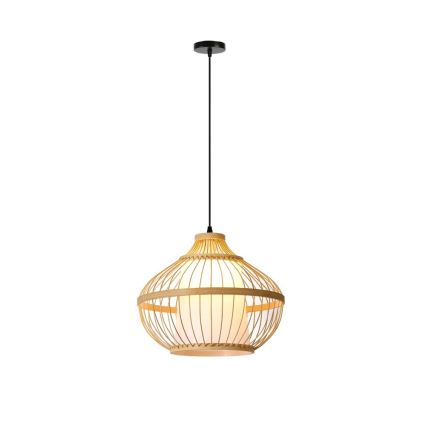 Luster na lanku PINCHOS 1xE27/40W/230V pr. 40 cm bambus