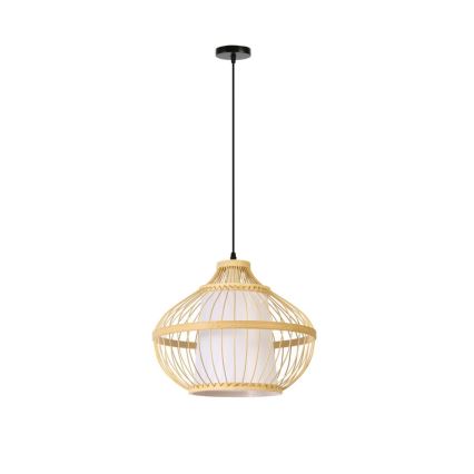 Luster na lanku PINCHOS 1xE27/40W/230V pr. 40 cm bambus
