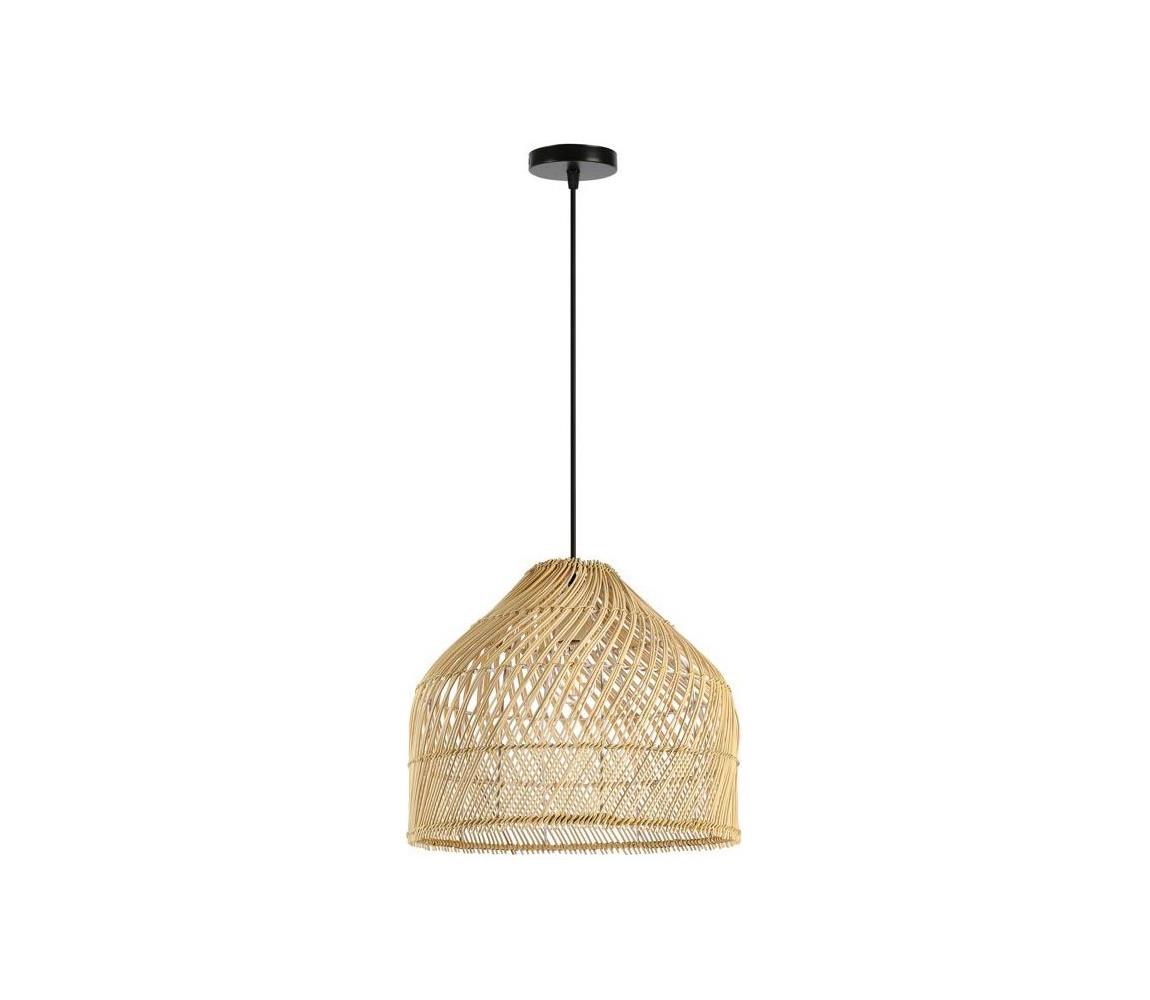 08264L - Luster na lanku PELO 1xE27/40W/230V pr. 40 cm ratan