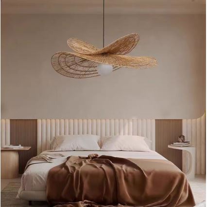 Luster na lanku MARIPOSA 1xE27/40W/230V pr. 80 cm juta