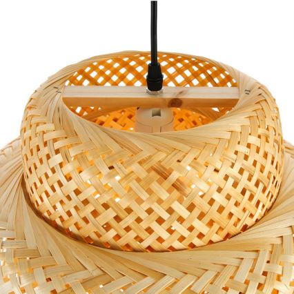 Luster na lanku HILO 1xE27/40W/230V pr. 38 cm bambus