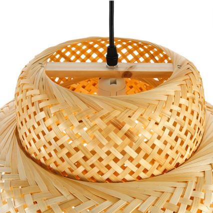 Luster na lanku HILO 1xE27/40W/230V pr. 47 cm bambus