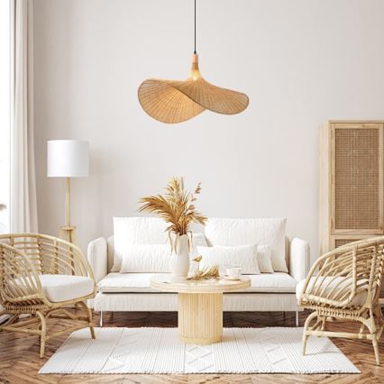 Immax 08290L - Luster na lanku SOMBRERO 1xE27/40W/230V pr. 80 cm ratan