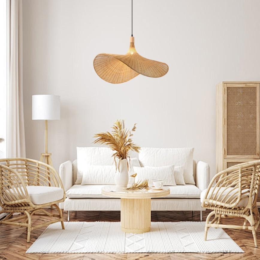 Immax 08290L - Luster na lanku SOMBRERO 1xE27/40W/230V pr. 80 cm ratan