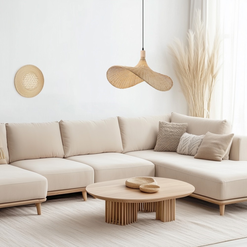Immax 08290L - Luster na lanku SOMBRERO 1xE27/40W/230V pr. 80 cm ratan