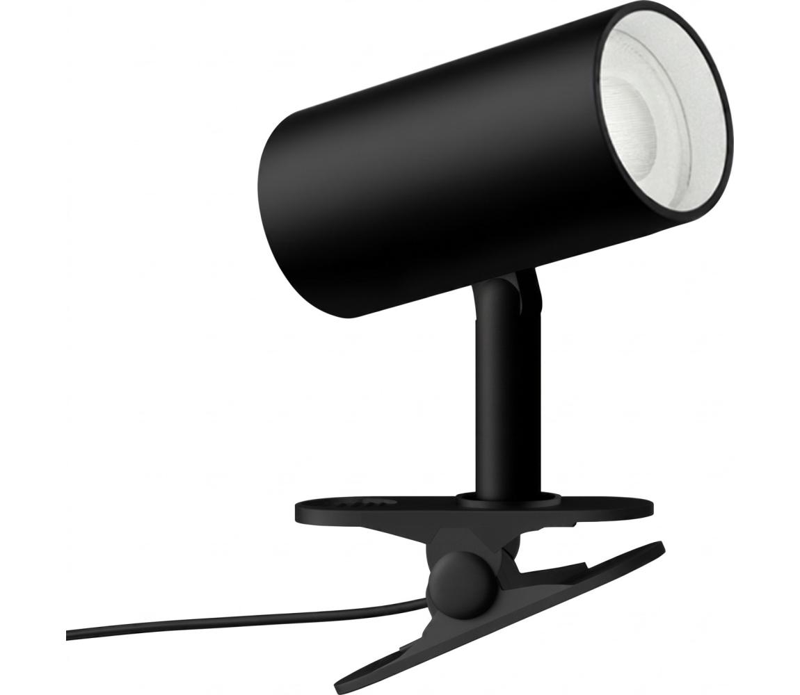 08291L - Lampa so svorkou PUNTO 1xGU10/9W/230V čierna 08291L