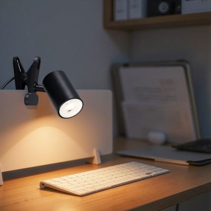 Lampa s klipom PUNTO 1xGU10/9W/230V čierna