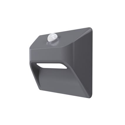 Immax 08309L - Nabíjateľné LED schodiskové svietidlo so senzorom STEP LIGHT LED/0,3W/3,7V 2200 mAh IP53 sivé