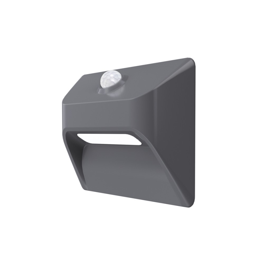 Immax 08309L - Nabíjateľné LED schodiskové svietidlo so senzorom STEP LIGHT LED/0,3W/3,7V 2200 mAh IP53 sivé