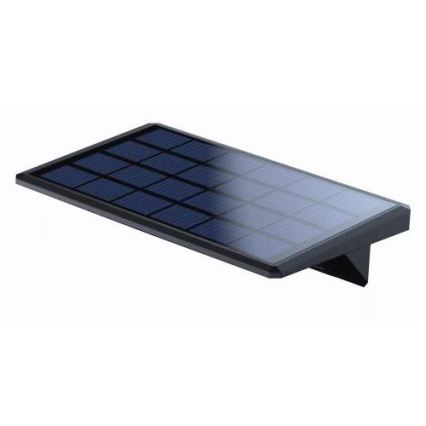 LED Solárne nástenné svietidlo so senzorom LED/2,6W/5,5V IP65 1800 mAh čierna