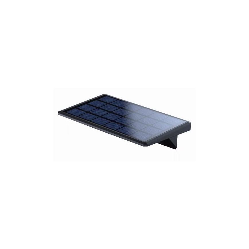 LED Solárne nástenné svietidlo so senzorom LED/2,6W/5,5V IP65 1800 mAh čierna