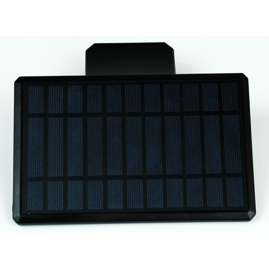 LED Solárne nástenné svietidlo so senzorom LED/2,6W/5,5V IP65 1800 mAh čierna