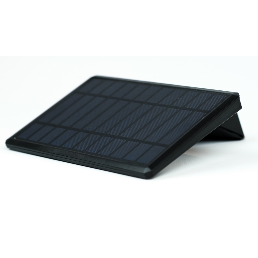 LED Solárne nástenné svietidlo so senzorom LED/2,6W/5,5V IP65 1800 mAh čierna