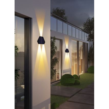 LED Solárne nástenné svietidlo so senzorom LED/2W/5V IP54 1300 mAh