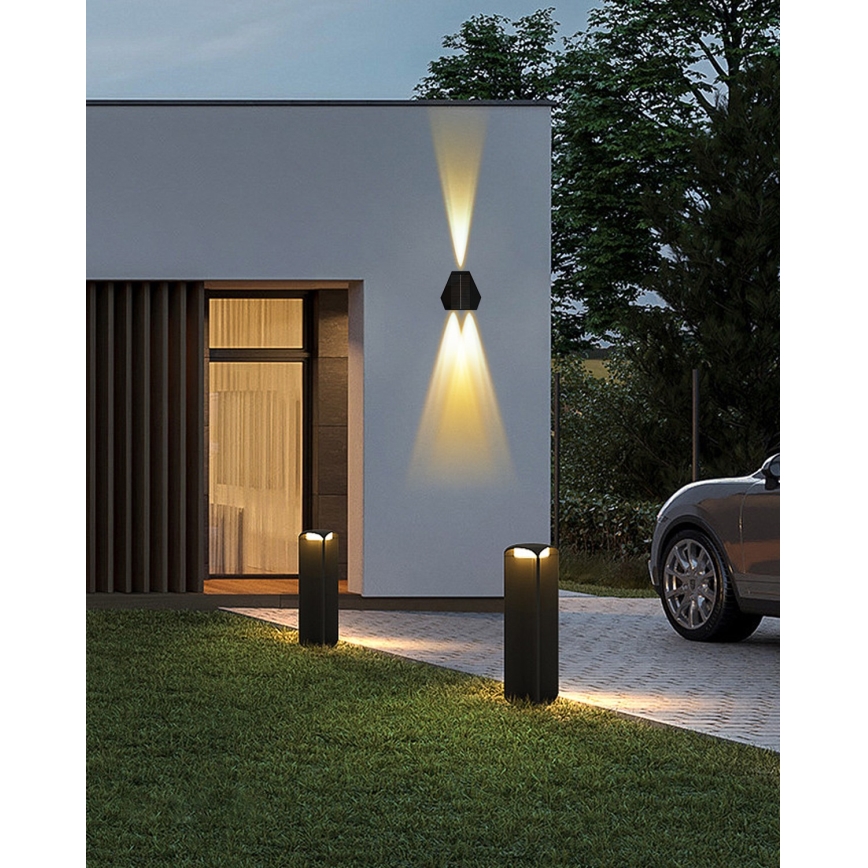 LED Solárne nástenné svietidlo so senzorom LED/2W/5V IP54 1300 mAh