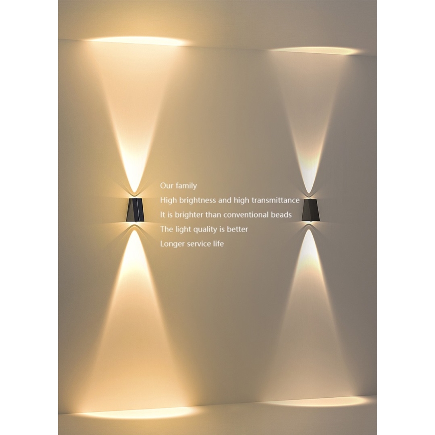LED Solárne nástenné svietidlo so senzorom LED/2W/5V IP54 1300 mAh