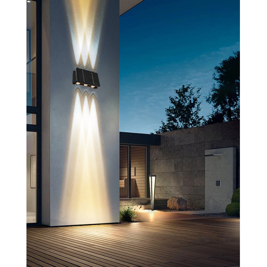 LED Solárne nástenné svietidlo so senzorom LED/2W/5V IP54 1300 mAh