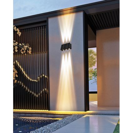 LED Solárne nástenné svietidlo so senzorom LED/2W/5V IP54 1300 mAh