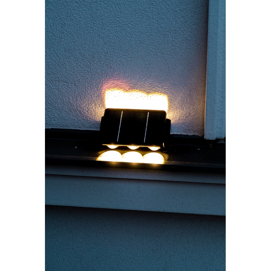 LED Solárne nástenné svietidlo so senzorom LED/2W/5V IP54 1300 mAh