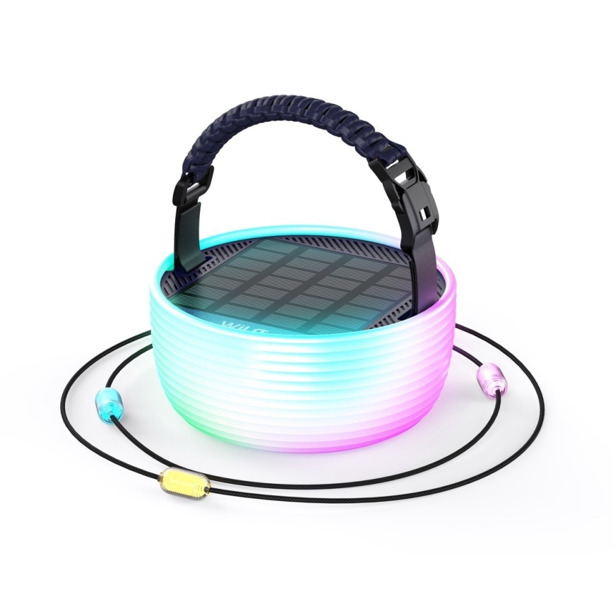 LED RGB Prenosná solárna nabíjacia lampa s LED reťazou LED/10W/5V 3600 mAh IP65 3600 mAh