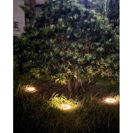 SADA 4x LED Vonkajšie solárne osvetlenie so senzorom LED/0,048W/2V IP68 600 mAh