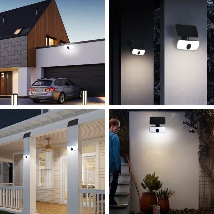 LED Solárne nástenné svietidlo so senzorom LED/13W/3,7V 4000K IP65