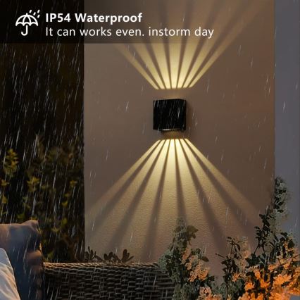 LED Solárne nástenné svietidlo LED/2W/3,7V 4000K IP44 1300 mAh