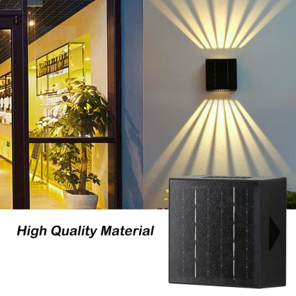 LED Solárne nástenné svietidlo LED/2W/3,7V 4000K IP44 1300 mAh
