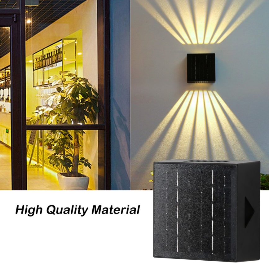 LED Solárne nástenné svietidlo LED/2W/3,7V 4000K IP44 1300 mAh