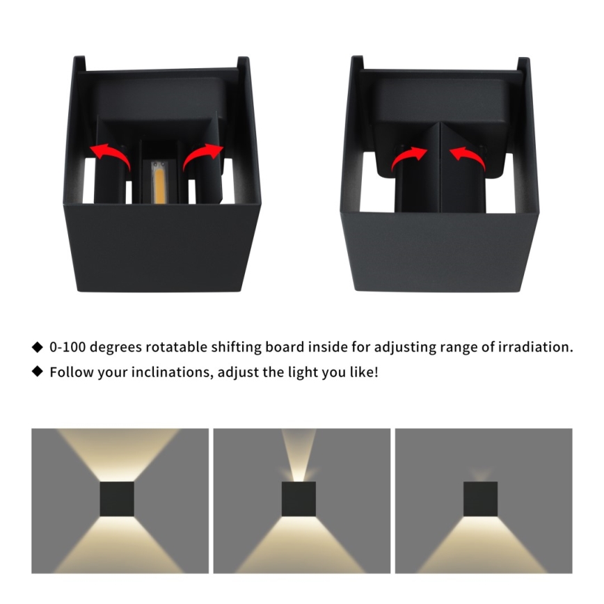 Immax 08510L - LED vonkajšie nástenné svietidlo DICE LED/6W/230V 3000K IP65
