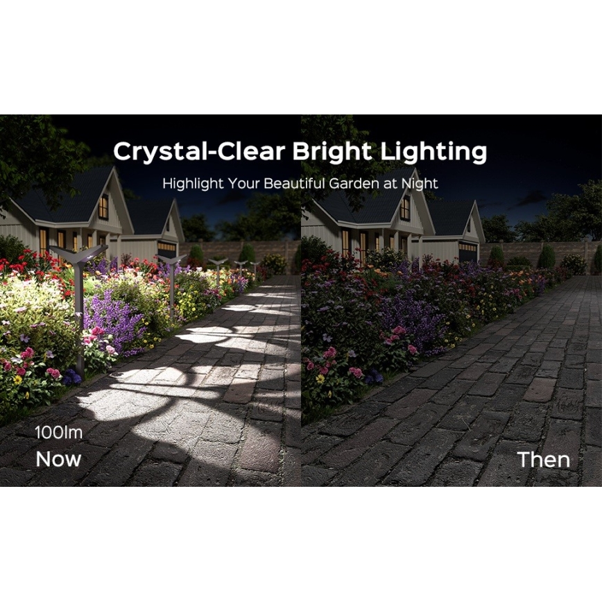 LED solárna lampa so senzorom SUN BUTTERFLY LED/1,5W/3,7V 3000/6000K IP65 1500 mAh