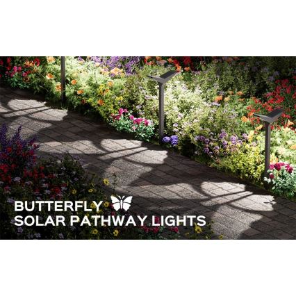 LED solárna lampa so senzorom SUN BUTTERFLY LED/1,5W/3,7V 3000/6000K IP65 1500 mAh