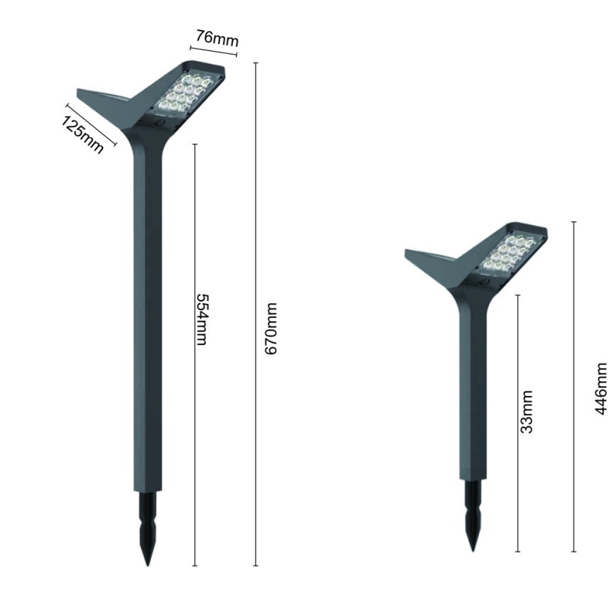 LED solárna lampa so senzorom SUN BUTTERFLY LED/1,5W/3,7V 3000/6000K IP65 1500 mAh