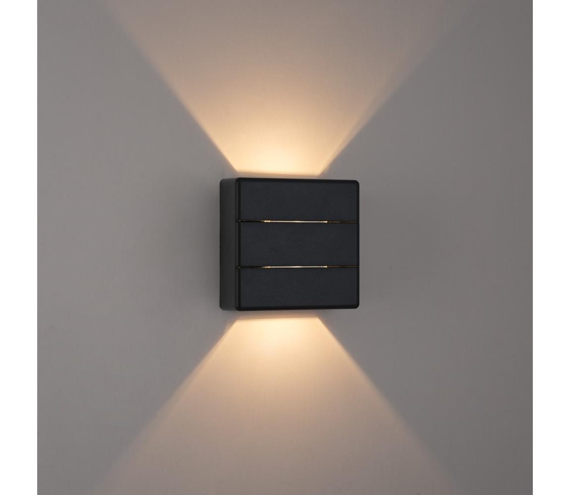 08520L - LED vonkajšie nástenné svietidlo LUXLINE 6W/230V 3000K IP54 čierne 08520L
