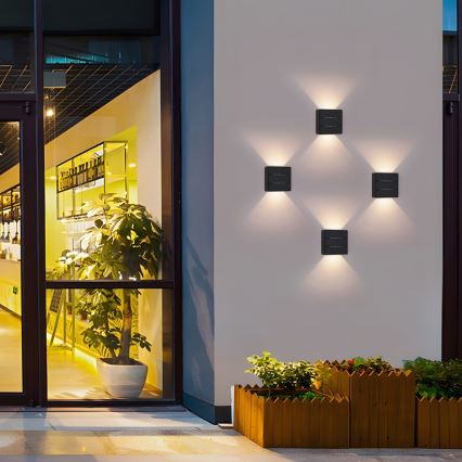 LED Vonkajšie nástenné svietidlo LUXLINE 6W/230V 3000K IP54 čierne