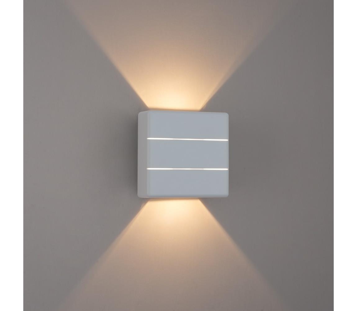 08521L - LED vonkajšie nástenné svietidlo LUXLINE 6W/230V 3000K IP54 biele 08521L