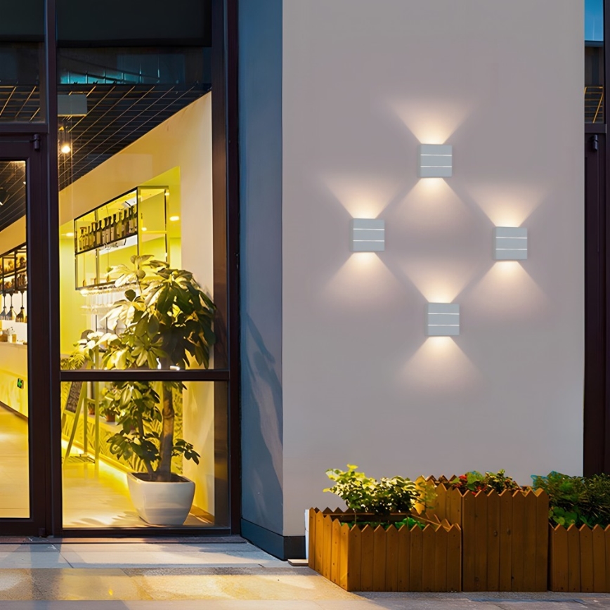 LED vonkajšie nástenné svietidlo LUXLINE 6W/230V 3000K IP54 biele