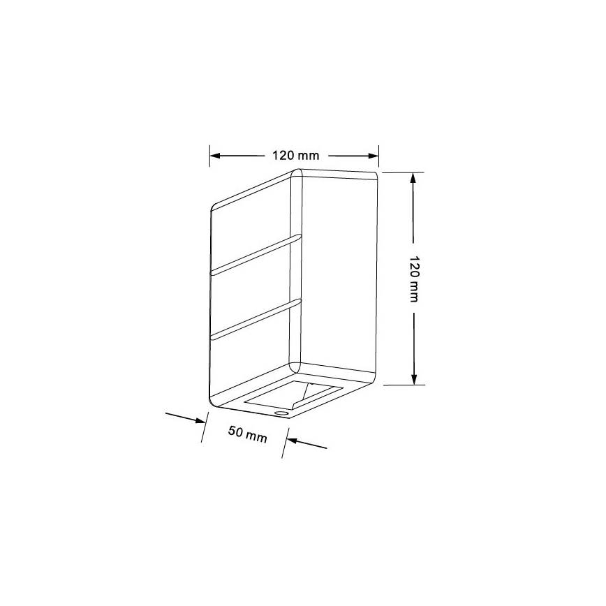 LED vonkajšie nástenné svietidlo LUXLINE LED/6W/230V 3000K IP54, dubové prevedenie