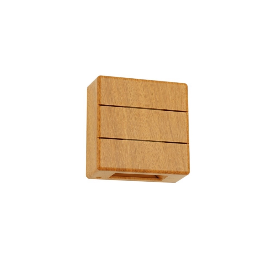 LED vonkajšie nástenné svietidlo LUXLINE LED/6W/230V 3000K IP54, dubové prevedenie