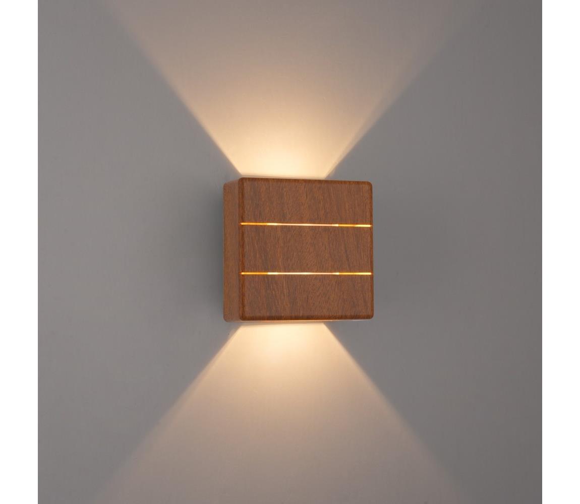 08523L - LED vonkajšie nástenné svietidlo LUXLINE 6W/230V 3000K IP54 orech 08523L
