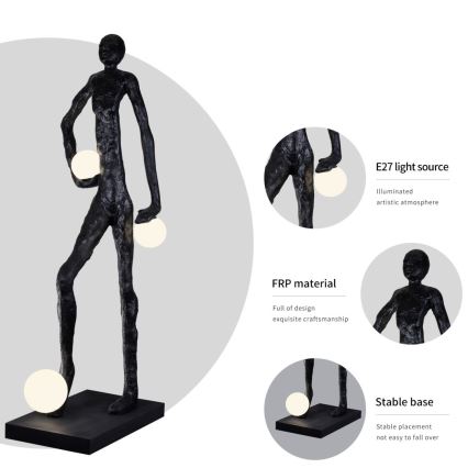 Stojacia lampa SILUETTE 3xE27/60W/230V 185 cm Aura
