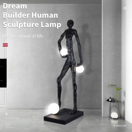 Stojacia lampa SILUETTE 3xE27/60W/230V 185 cm Aura