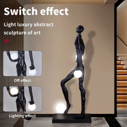 Stojacia lampa SILUETTE 3xE27/60W/230V 185 cm Aura