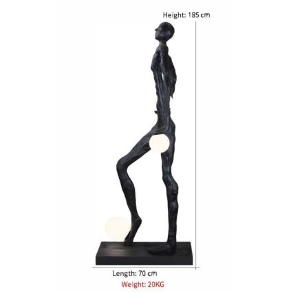 Stojacia lampa SILUETTE 3xE27/60W/230V 185 cm Aura