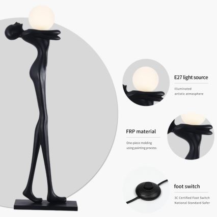 Stojacia lampa SILUETTE 1xE27/25W/230V 175 cm Human Woman
