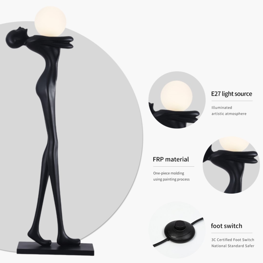 Stojacia lampa SILUETTE 1xE27/25W/230V 175 cm Human Woman