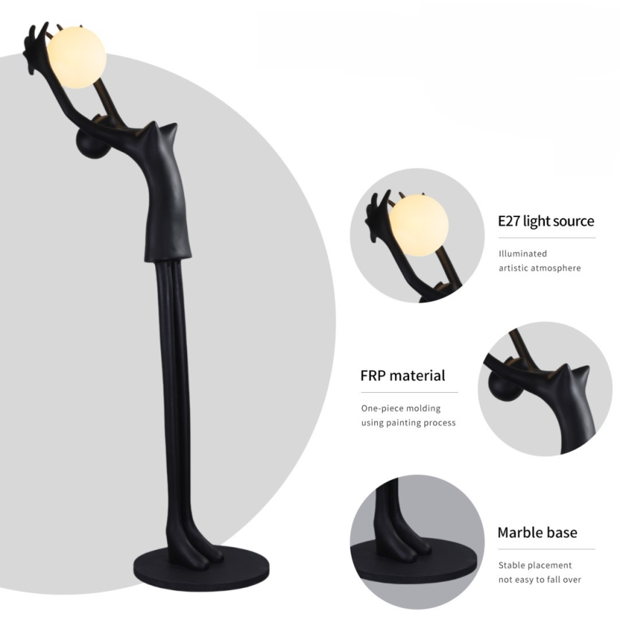 Stojacia lampa SILUETTE 1xE27/25W/230V 210 cm Human Girl