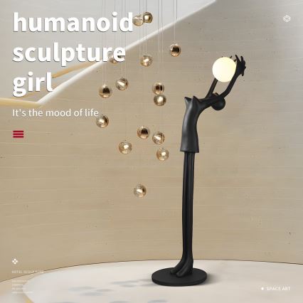 Stojacia lampa SILUETTE 1xE27/25W/230V 210 cm Human Girl